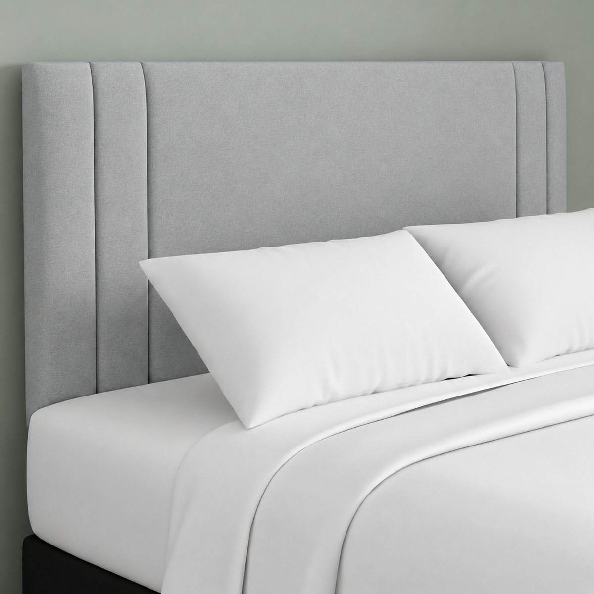 24" Indigo Plush Fabric Headboard for Beds | Padded Divan Bed Headboard