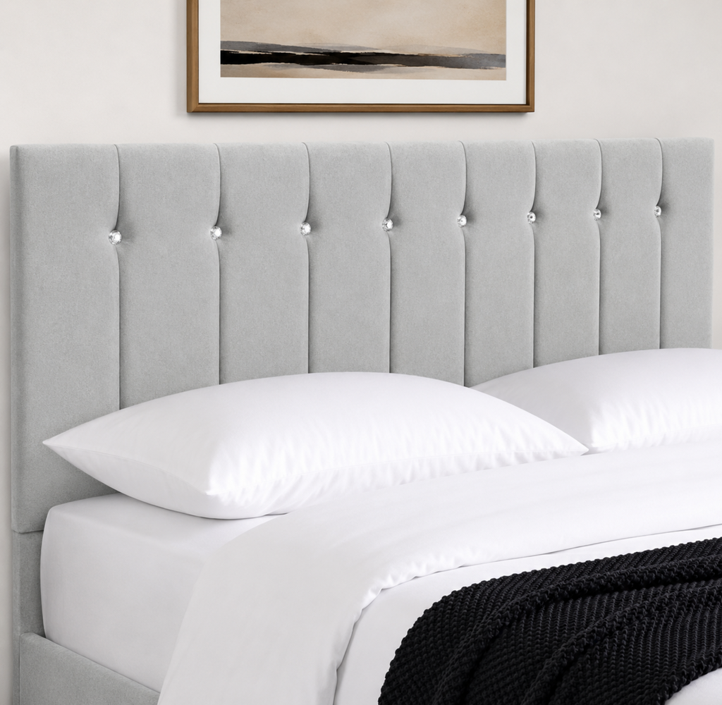 24" Sandal Plush Fabric Headboard for Beds | Padded Divan Bed Headboard