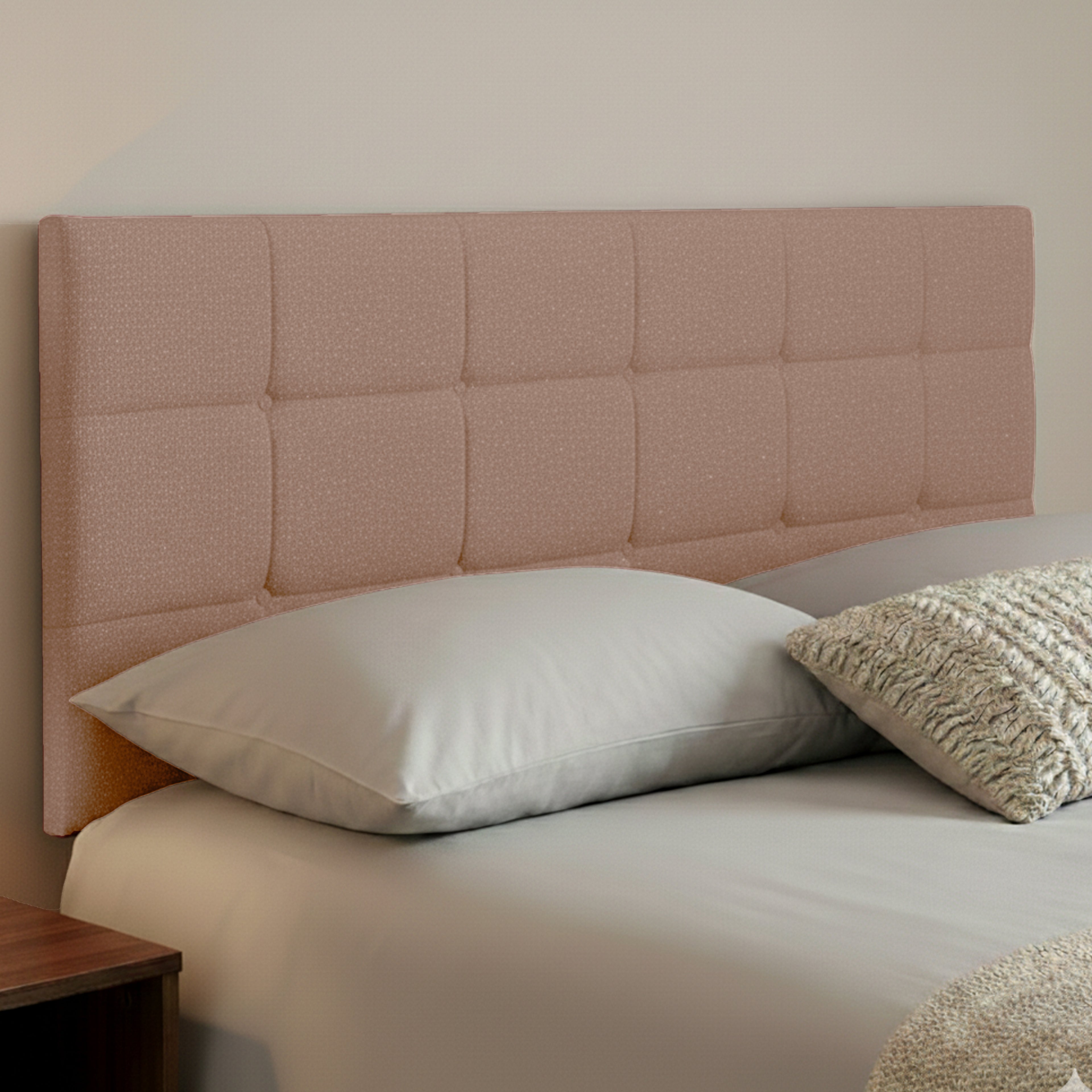 24" Cube Plush Fabric Headboard for Beds | Padded Divan Bed Headboard