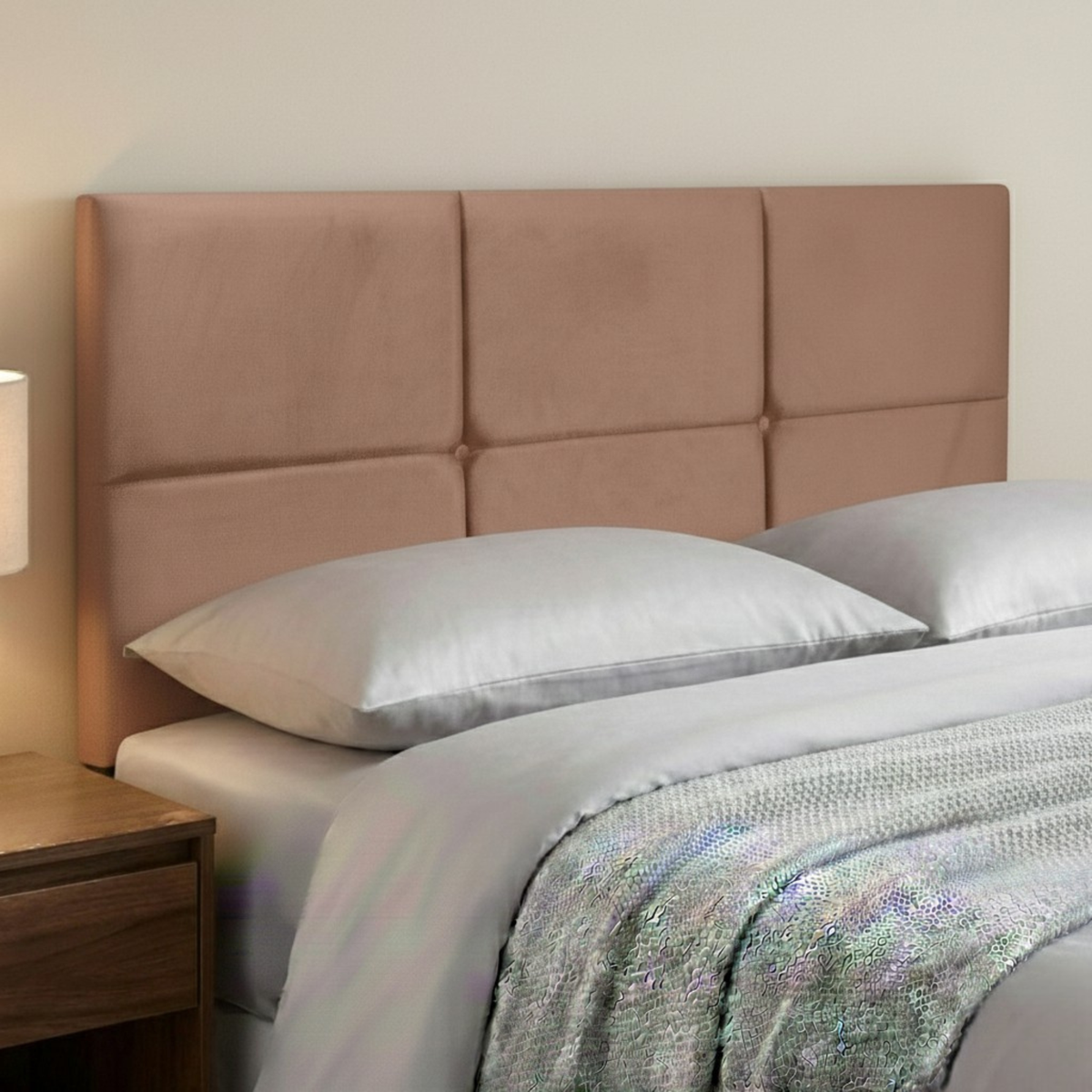 24" Olive Headboard | Plush Fabric Upholstered Padded Divan Bed Headboard UK
