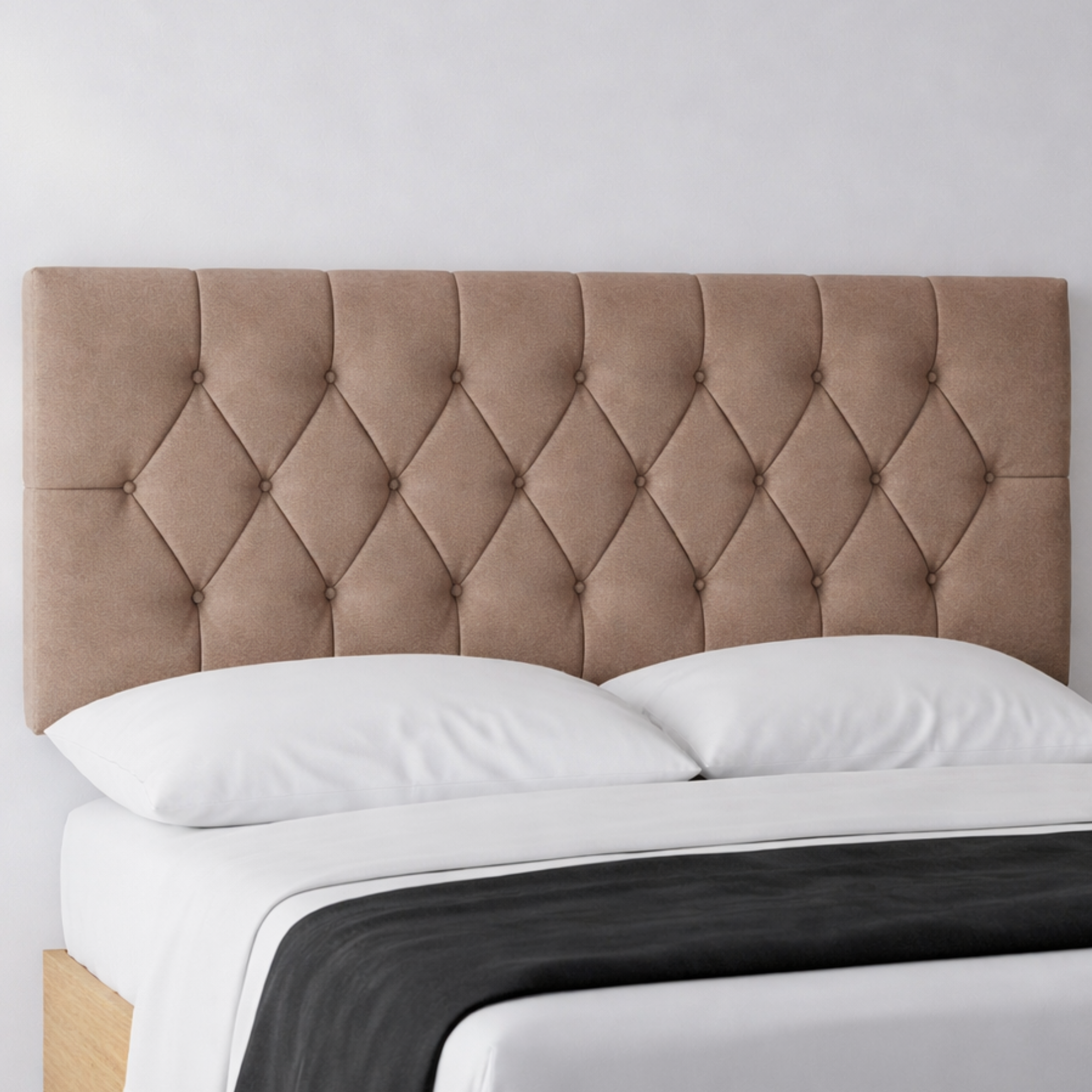 Chesterfield Plush Fabric Upholstered Headboard | 24" Padded Headboard for Beds