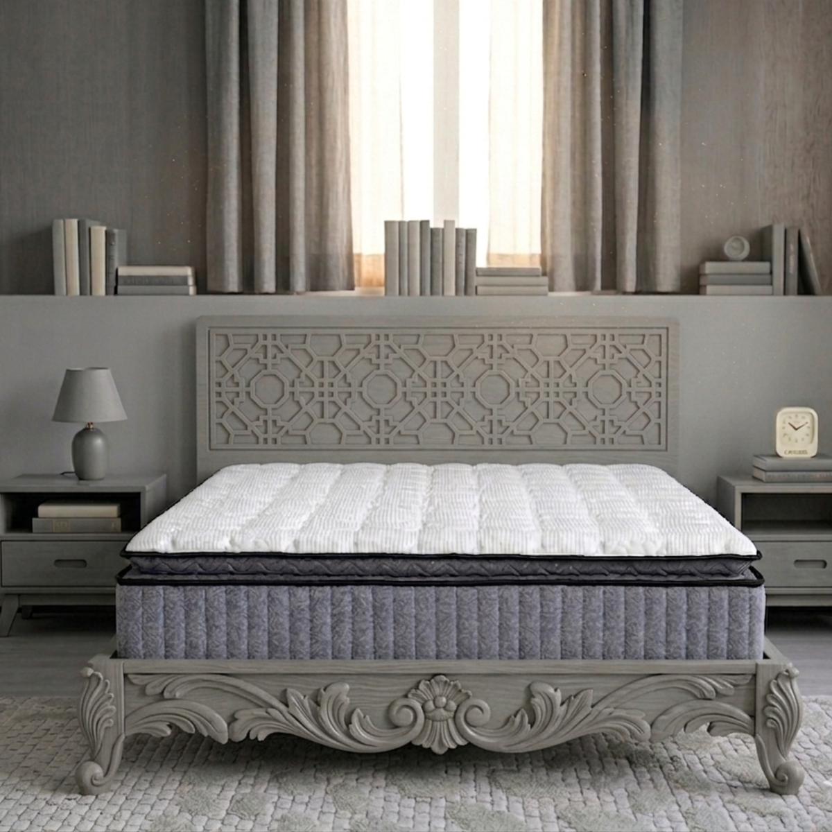 11.5” Pocket Sprung Mattress - 7 Layers Durable Orthopedic Mattress with Medium Firm Breathable Pocket Spring Mattresses Pillow Top