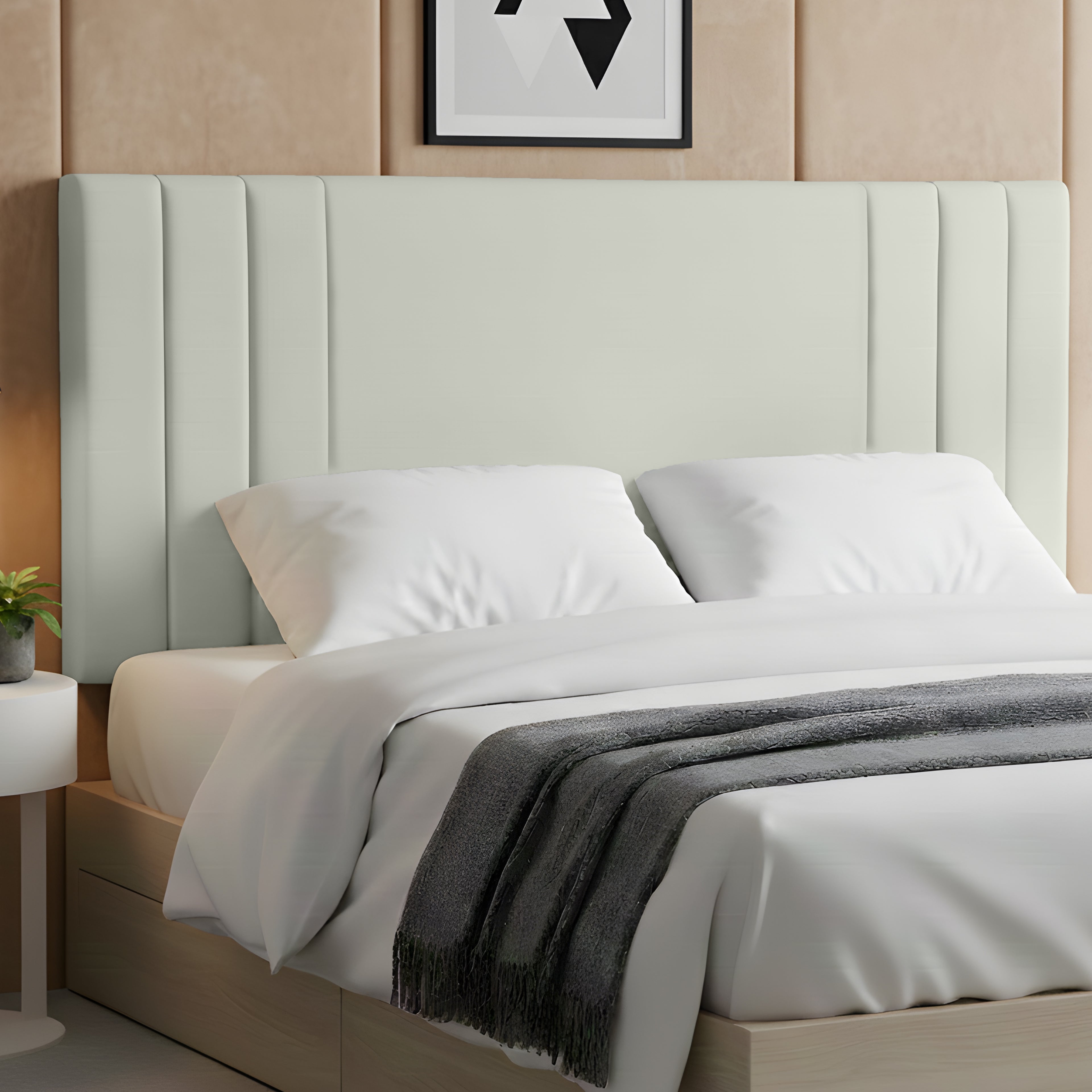 24" Rio Plush Fabric Upholstered Headboard – Padded Divan Bed Headboard