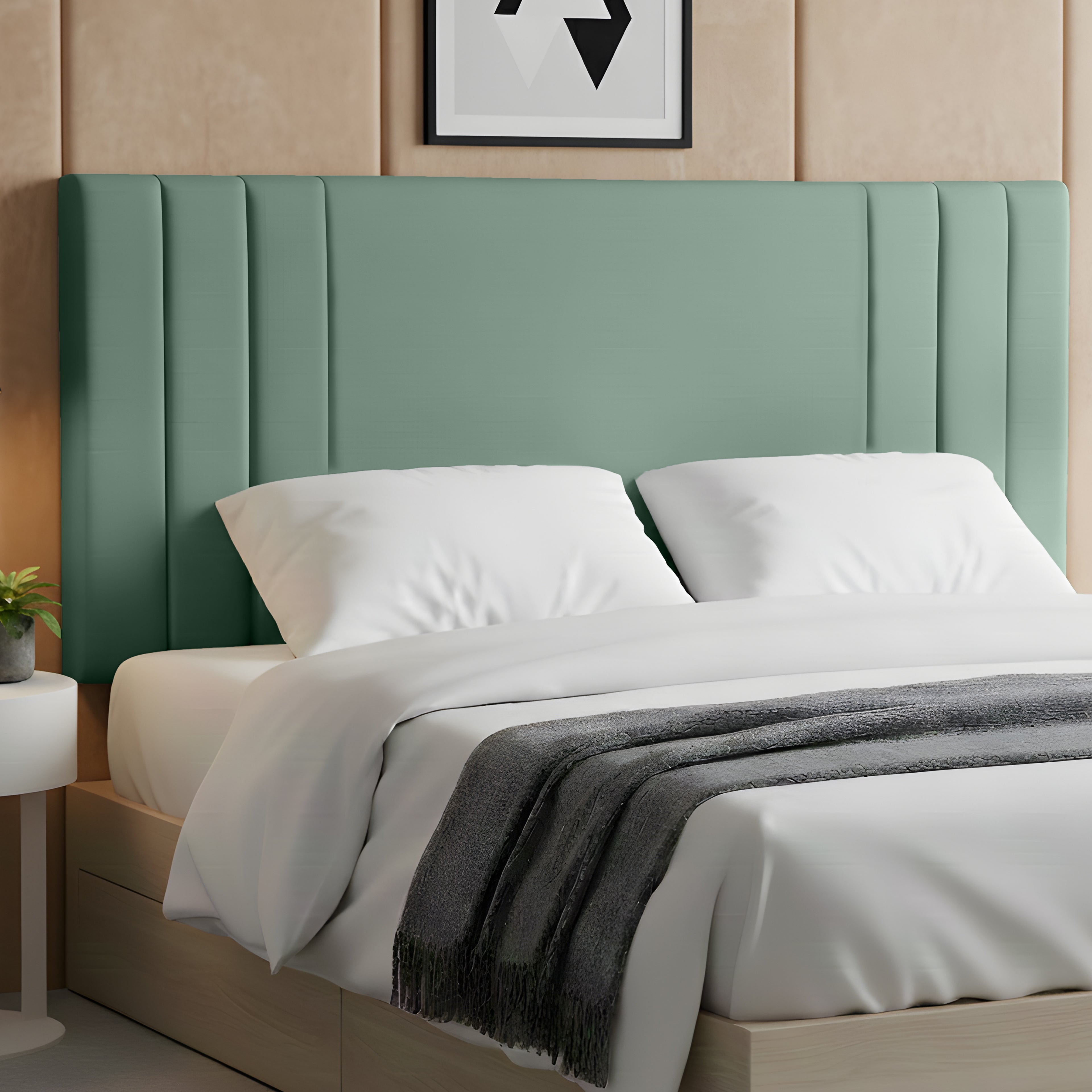 24" Rio Plush Fabric Upholstered Headboard – Padded Divan Bed Headboard
