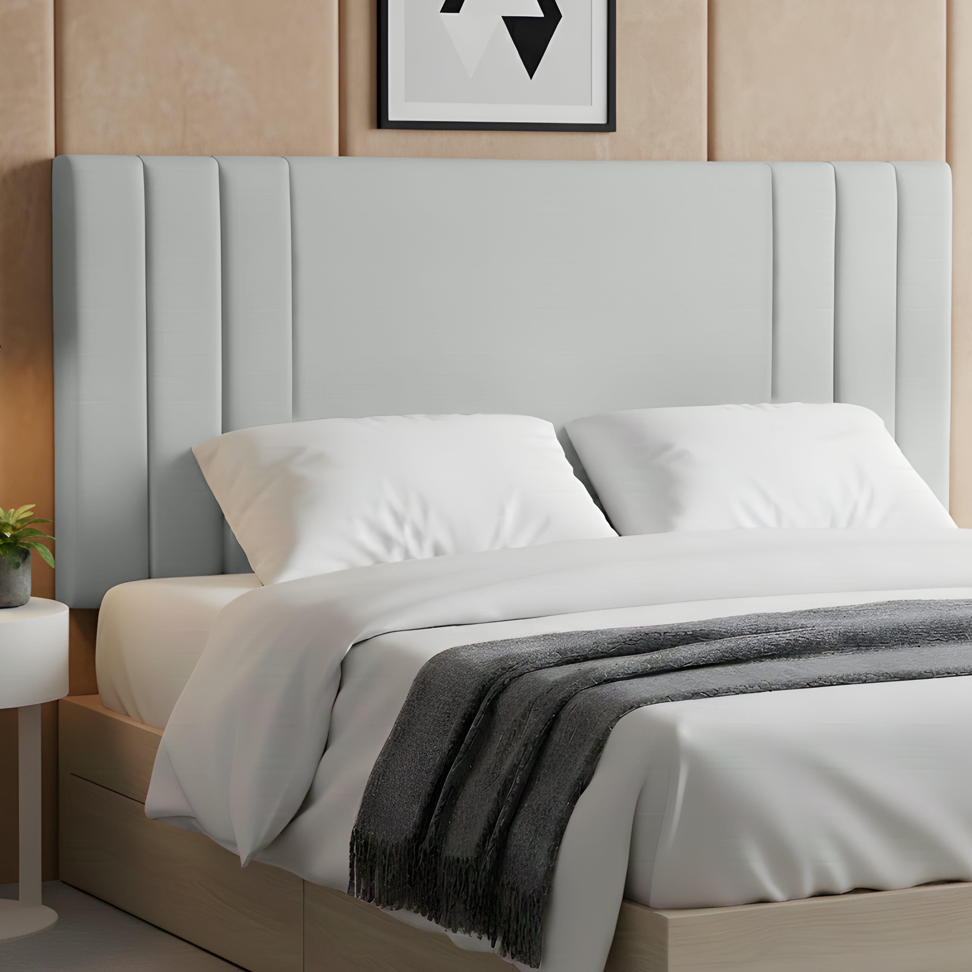 24" Rio Plush Fabric Upholstered Headboard – Padded Divan Bed Headboard