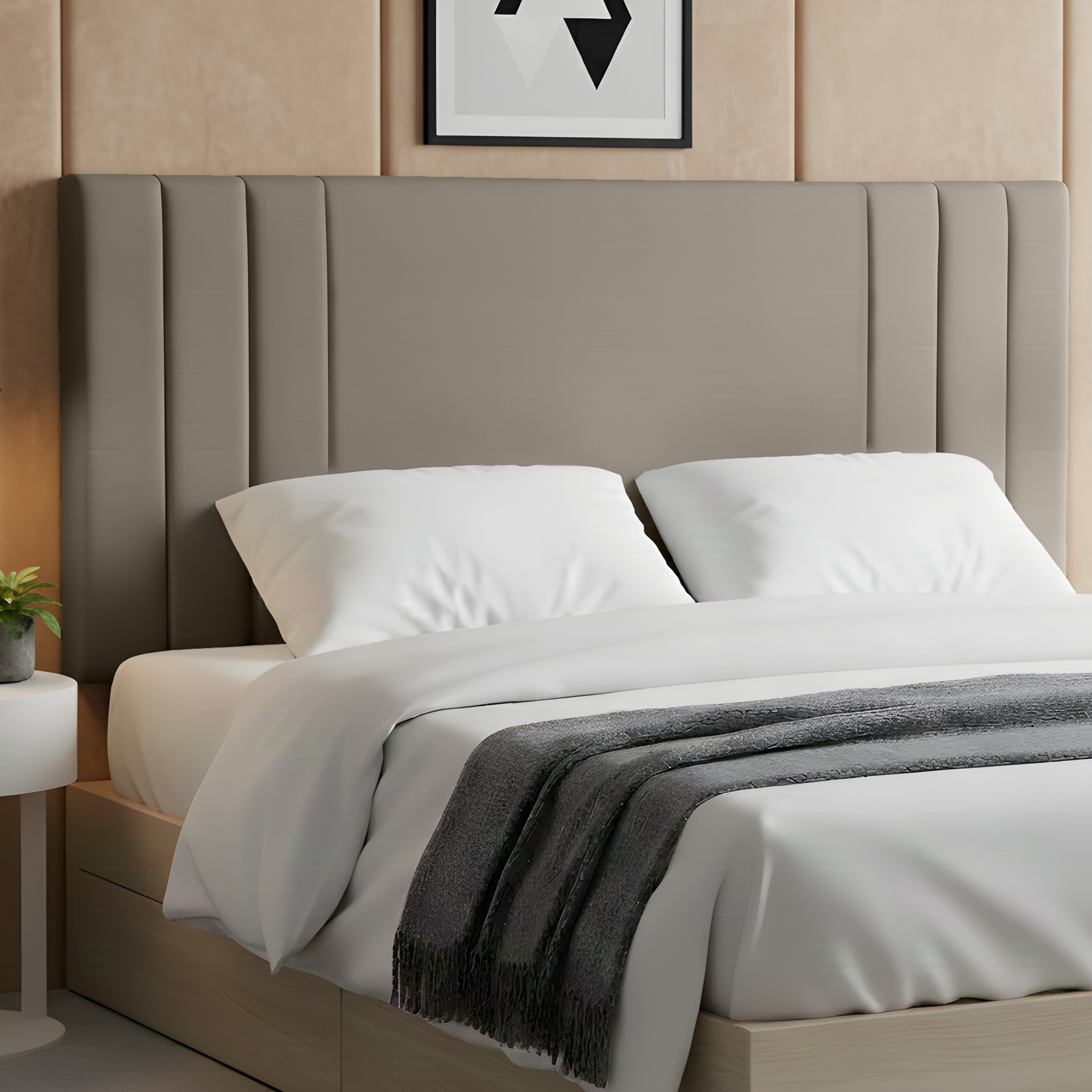 24" Rio Plush Fabric Upholstered Headboard – Padded Divan Bed Headboard