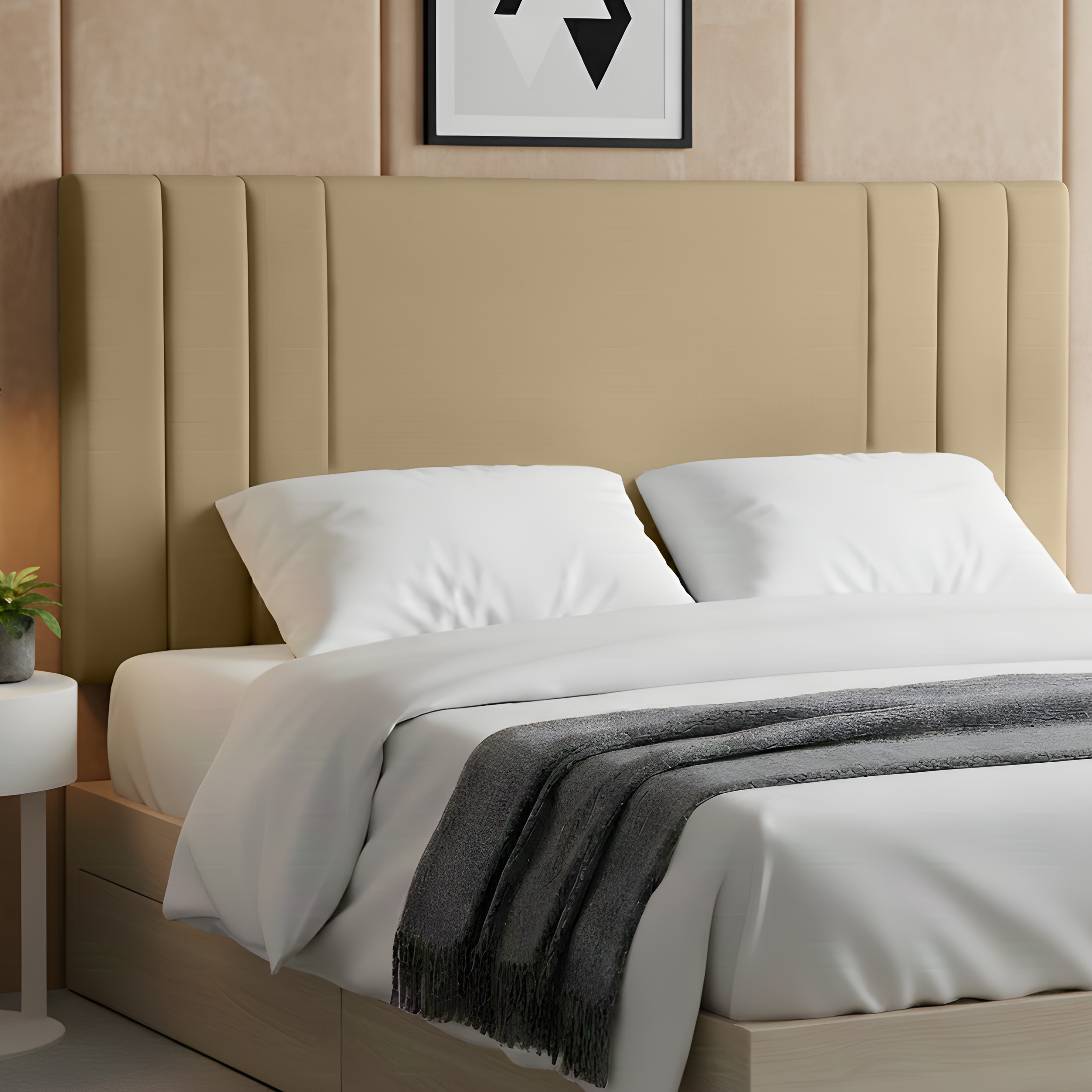 24" Rio Plush Fabric Upholstered Headboard – Padded Divan Bed Headboard