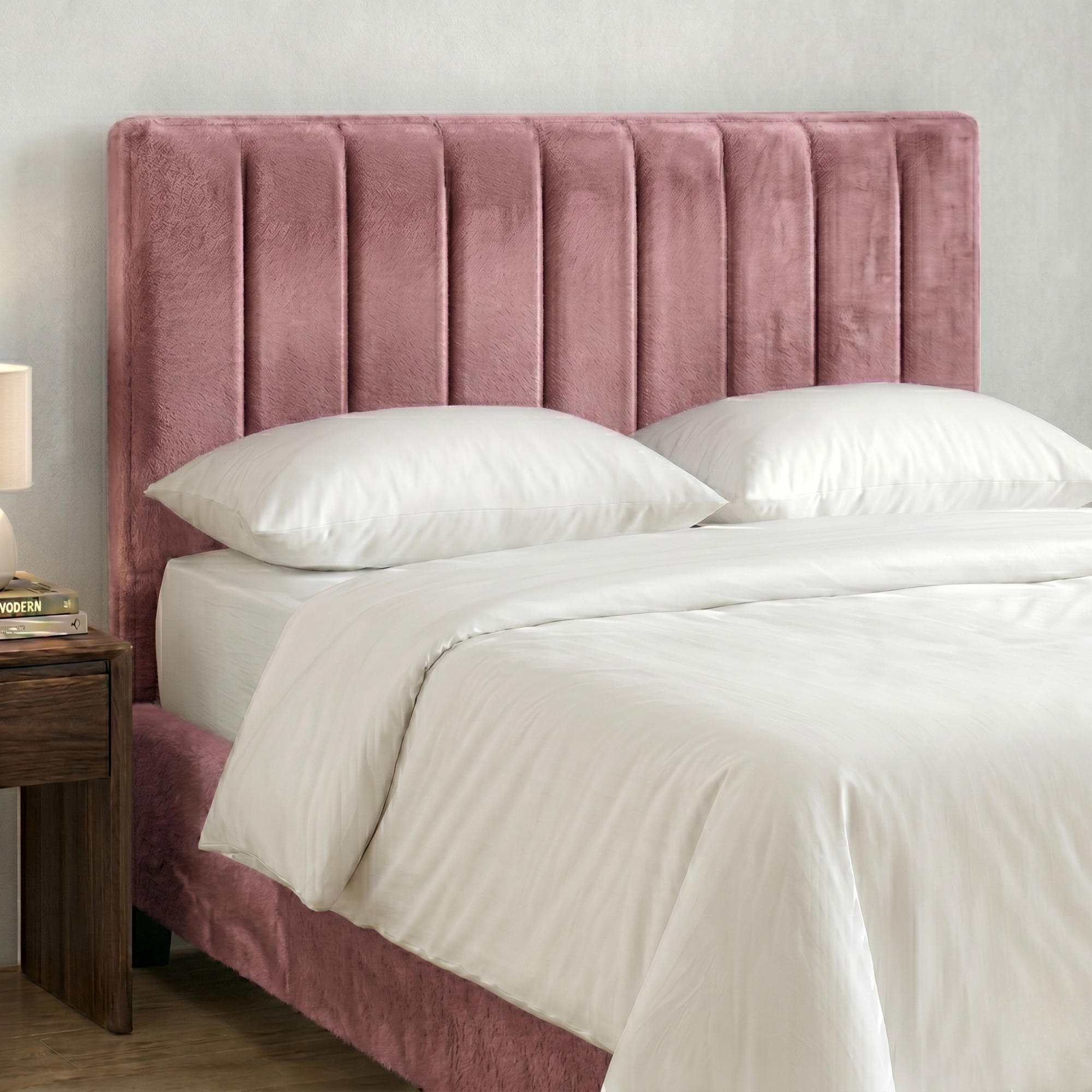 24" Plush Fabric Upholstered Headboard 9VP Padded Divan Bed Headboard
