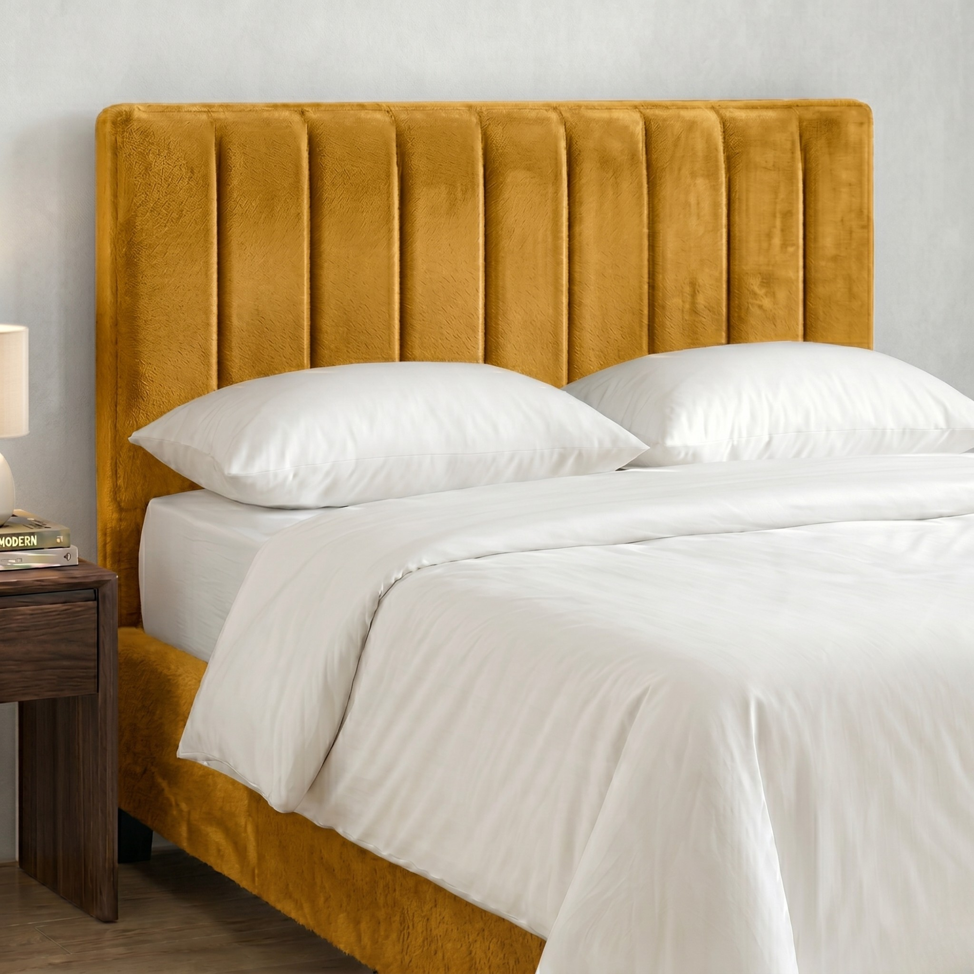 24" Plush Fabric Upholstered Headboard 9VP Padded Divan Bed Headboard