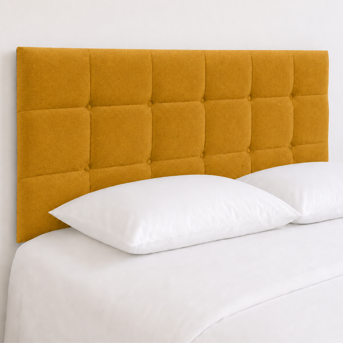 24" Cube Plush Fabric Headboard for Beds | Padded Divan Bed Headboard