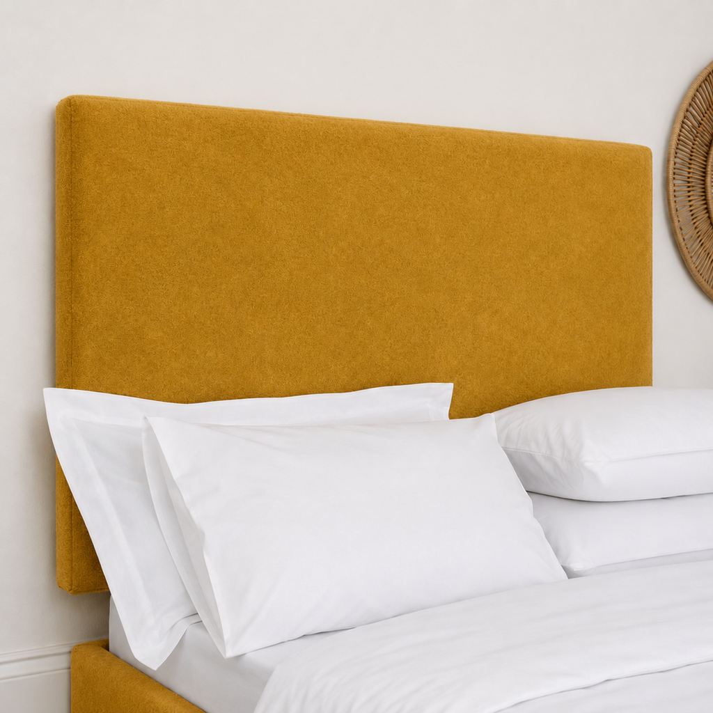 24" Plain Design Plush Fabric Headboard for Beds | Padded Divan Bed Headboard
