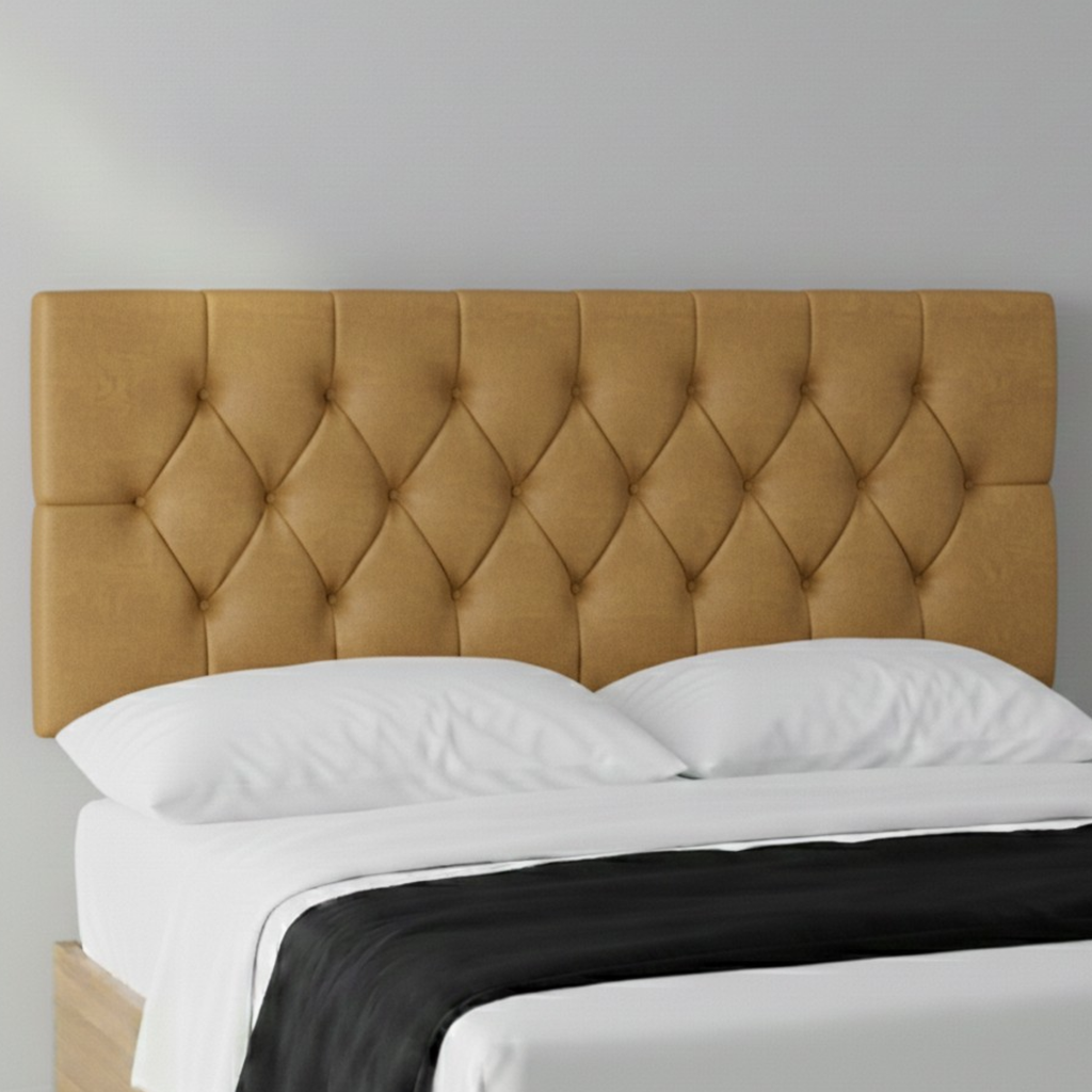Chesterfield Plush Fabric Upholstered Headboard | 24" Padded Headboard for Beds