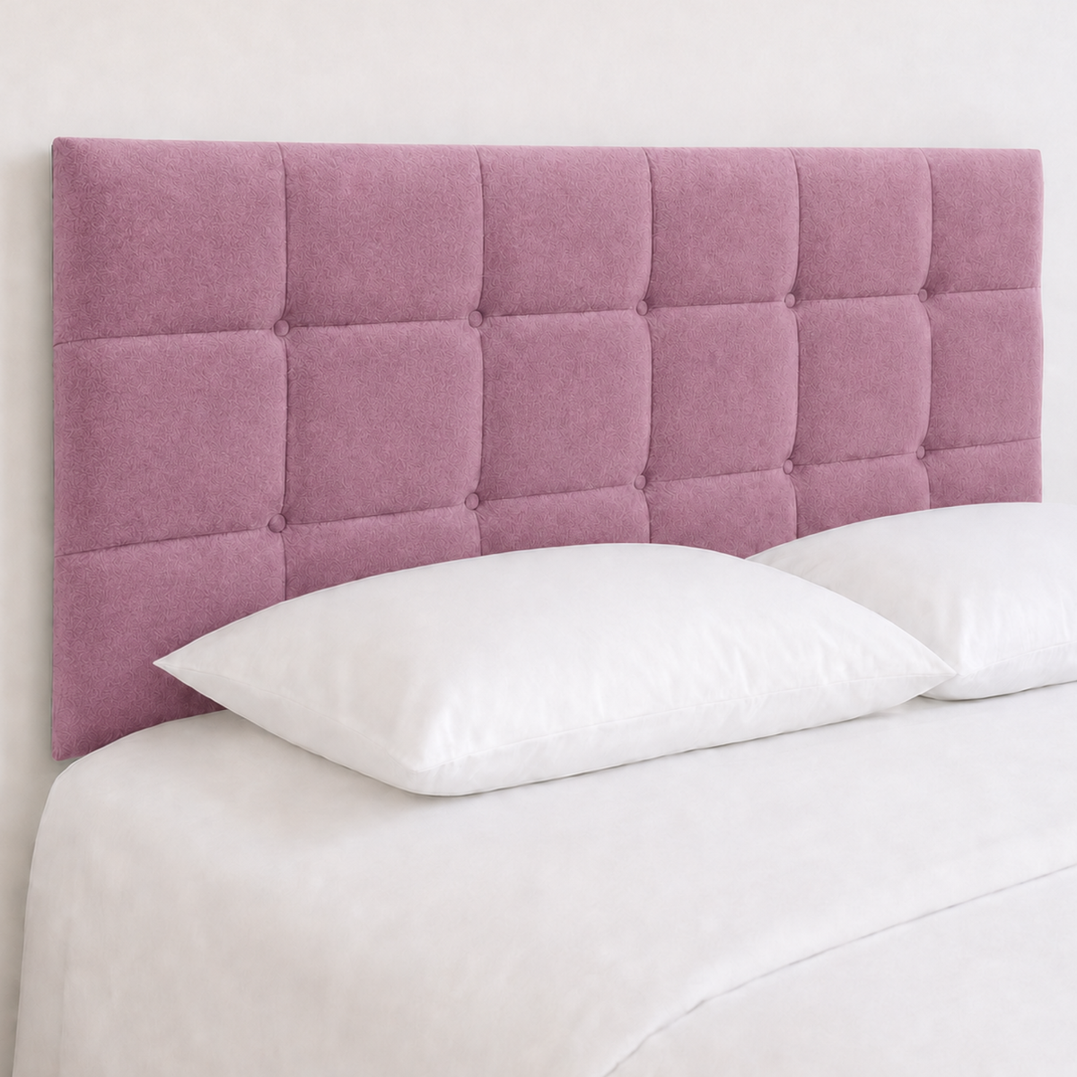 24" Cube Plush Fabric Headboard for Beds | Padded Divan Bed Headboard