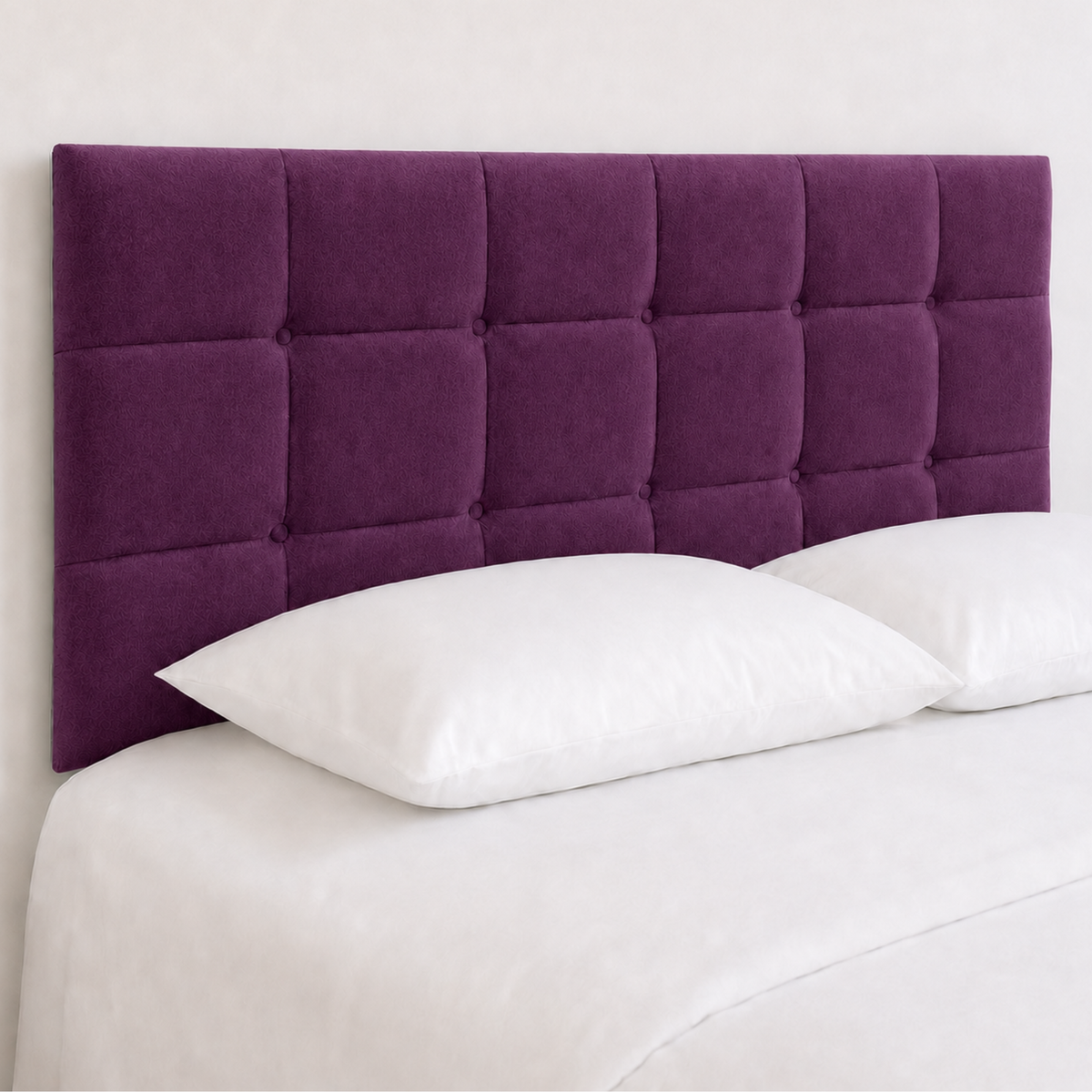24" Cube Plush Fabric Headboard for Beds | Padded Divan Bed Headboard