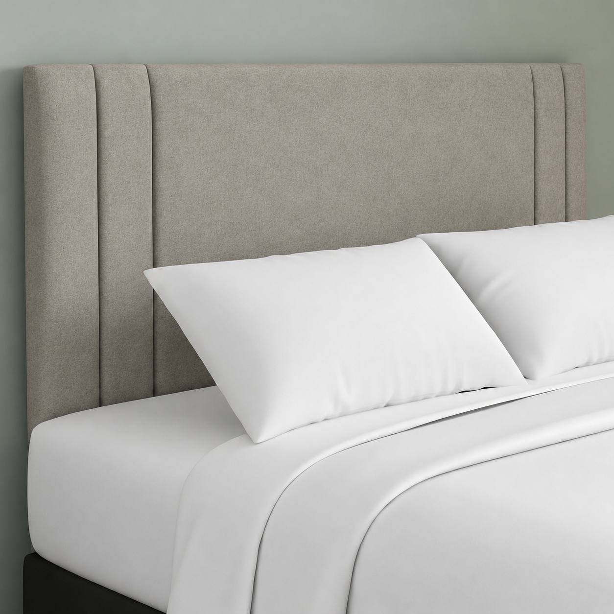 24" Indigo Plush Fabric Headboard for Beds | Padded Divan Bed Headboard