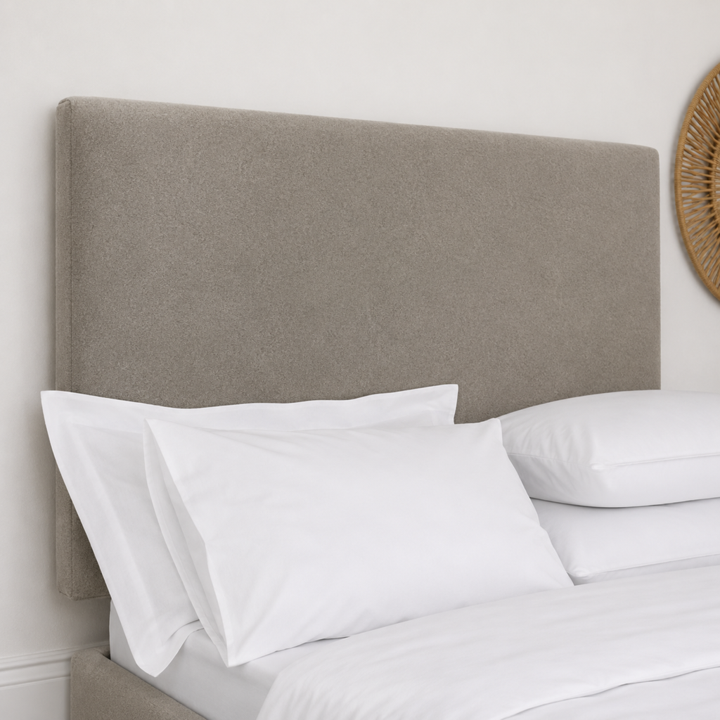 24" Plain Design Plush Fabric Headboard for Beds | Padded Divan Bed Headboard