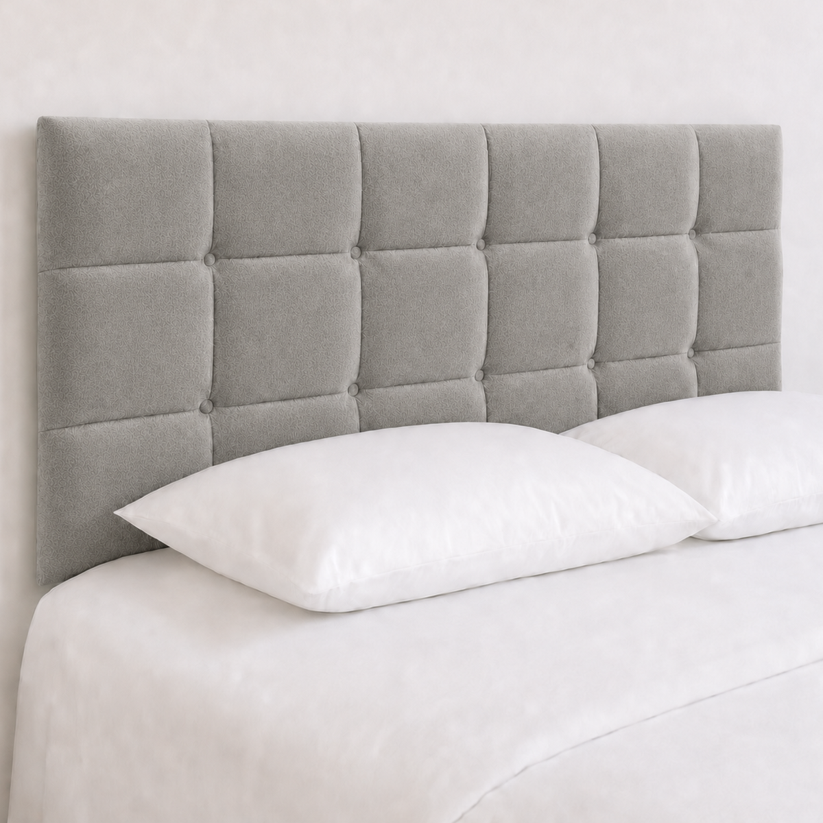 24" Cube Plush Fabric Headboard for Beds | Padded Divan Bed Headboard