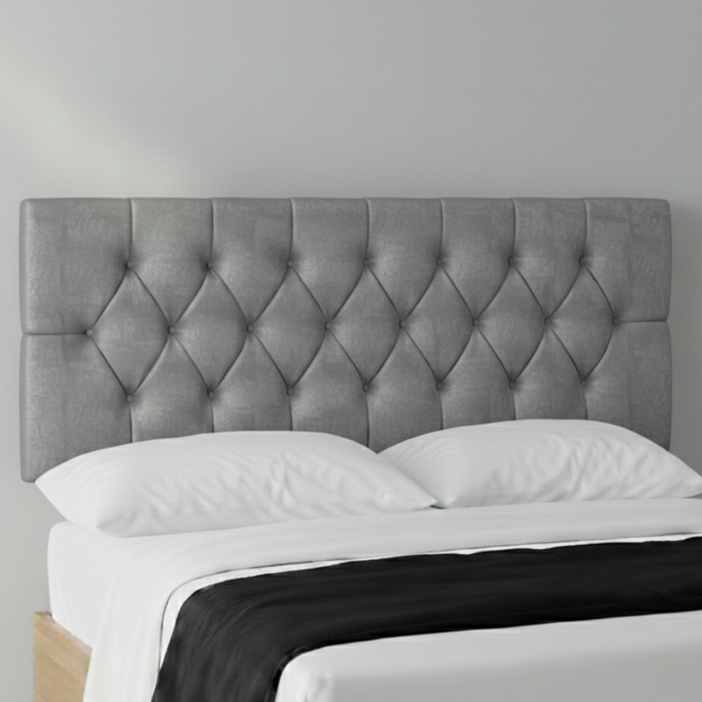 Chesterfield Plush Fabric Upholstered Headboard | 24" Padded Headboard for Beds