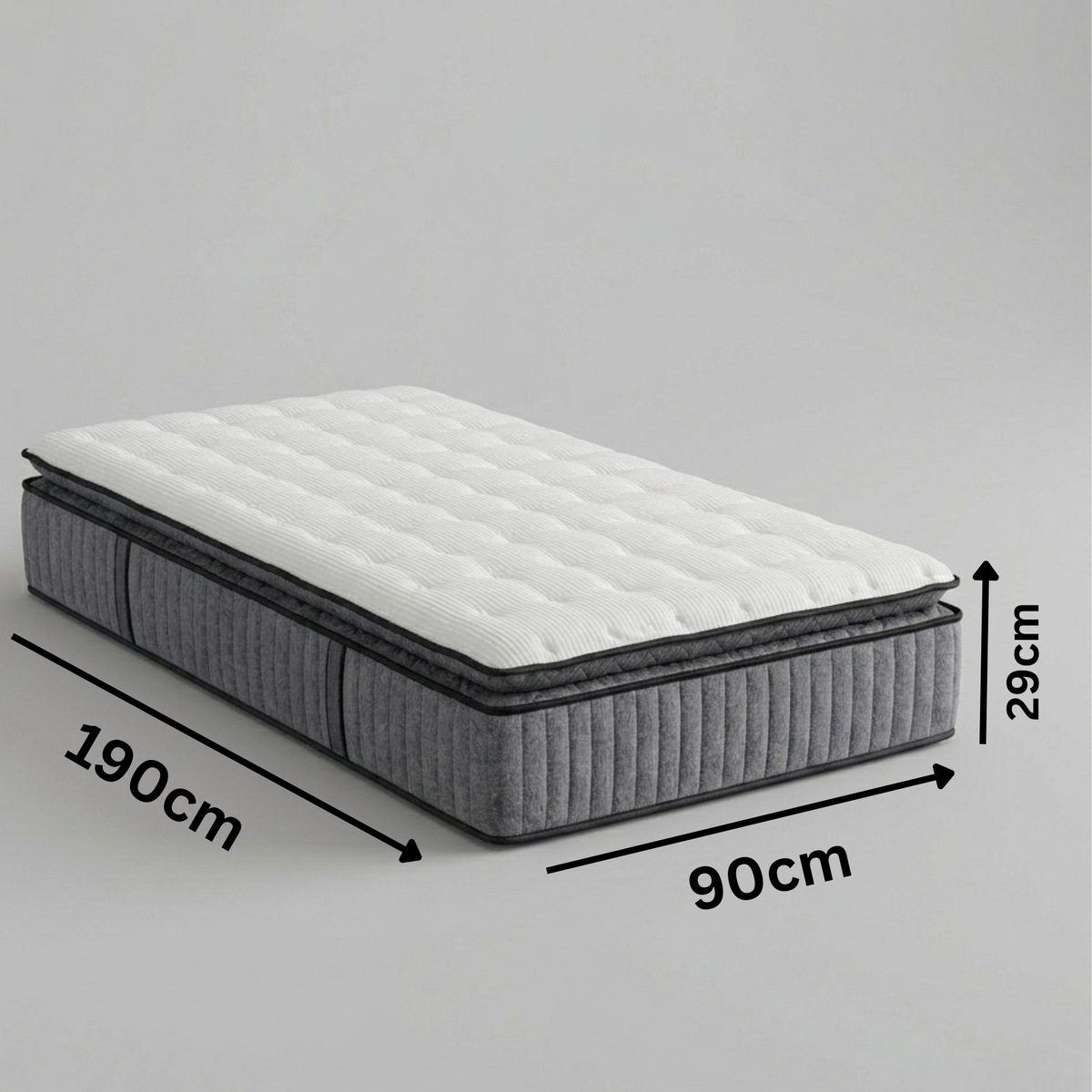 11.5” Pocket Sprung Mattress - 7 Layers Durable Orthopedic Mattress with Medium Firm Breathable Pocket Spring Mattresses Pillow Top