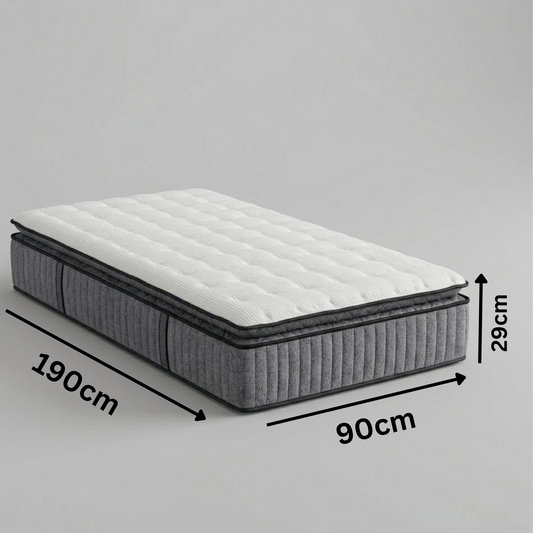 11.5” Pocket Sprung Mattress - 7 Layers Durable Orthopedic Mattress with Medium Firm Breathable Pocket Spring Mattresses Pillow Top