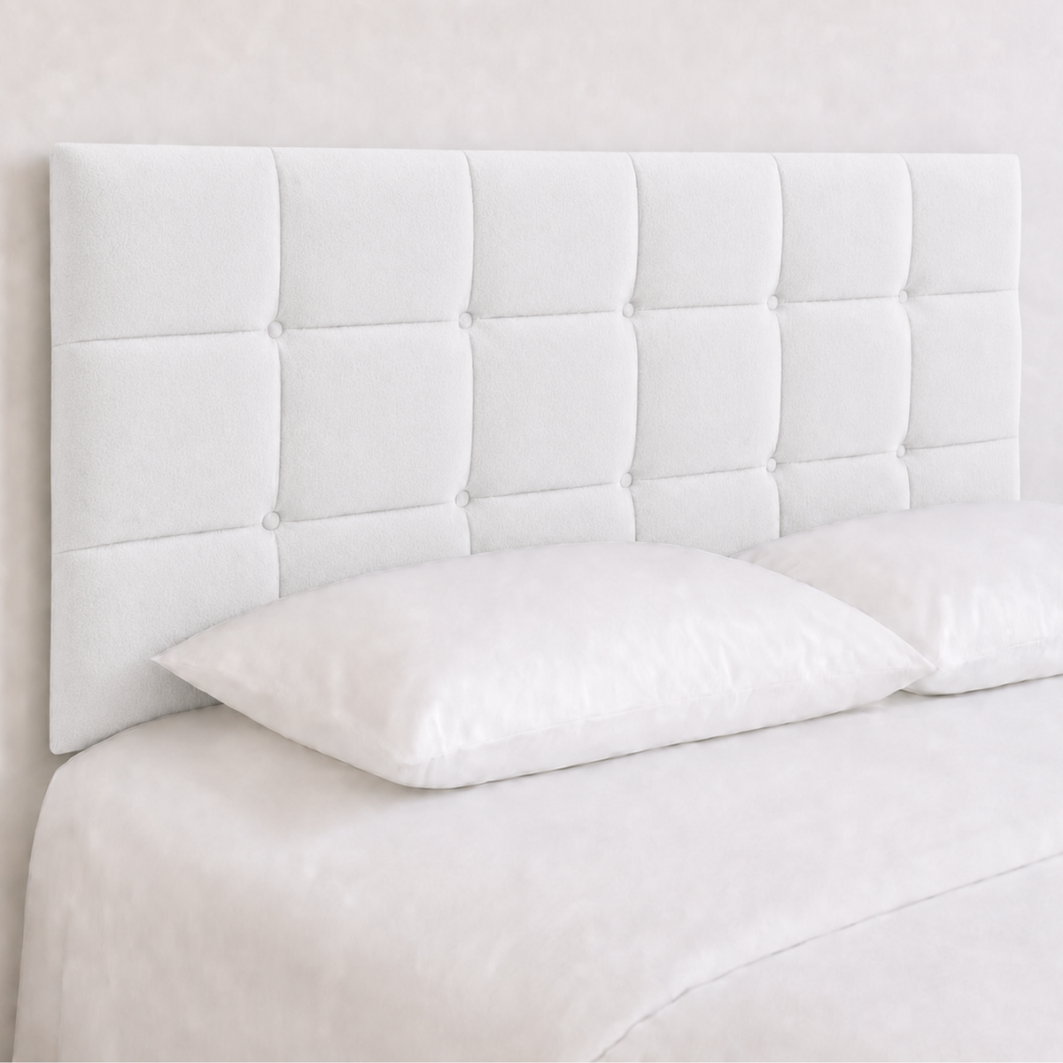 24" Cube Plush Fabric Headboard for Beds | Padded Divan Bed Headboard