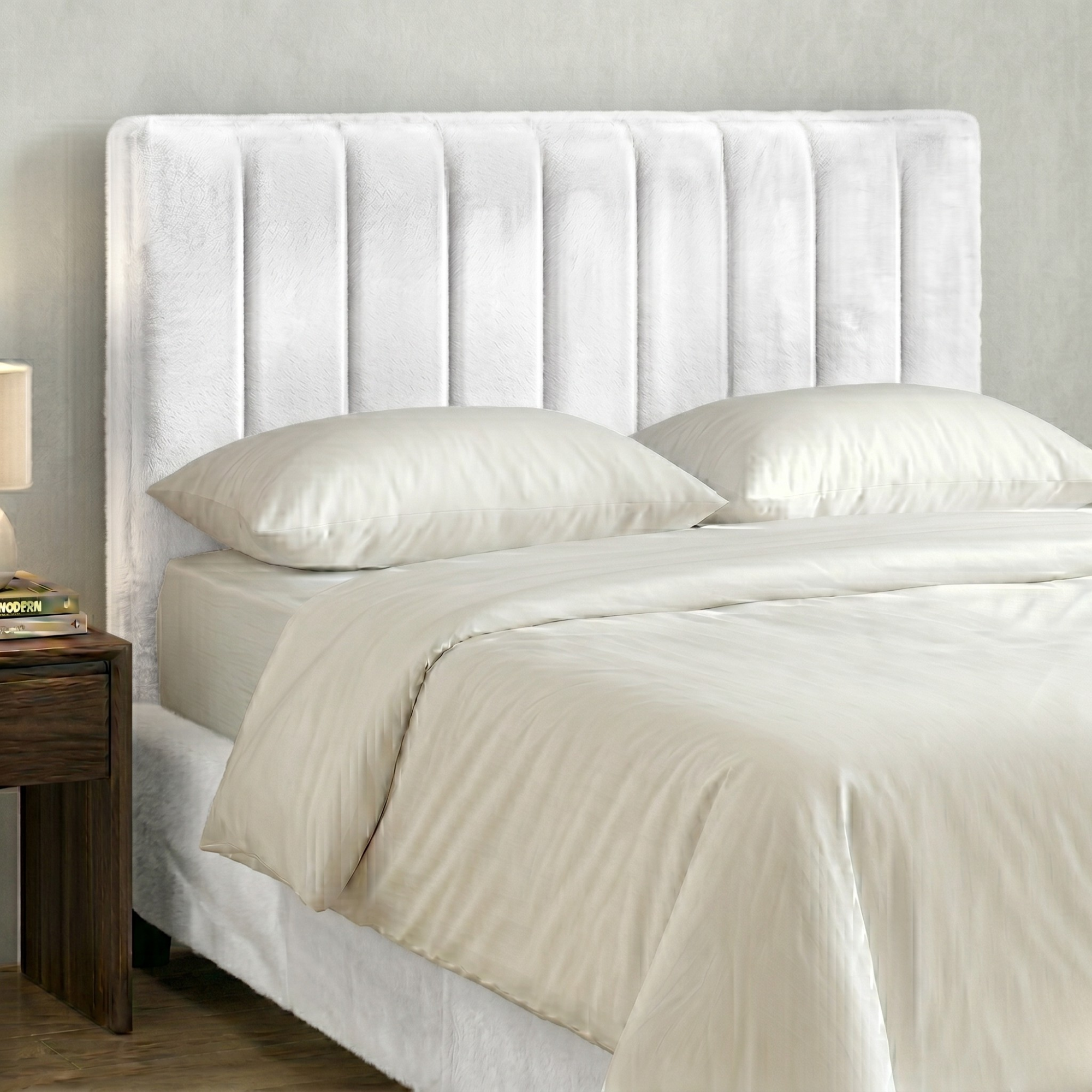24" Plush Fabric Upholstered Headboard 9VP Padded Divan Bed Headboard