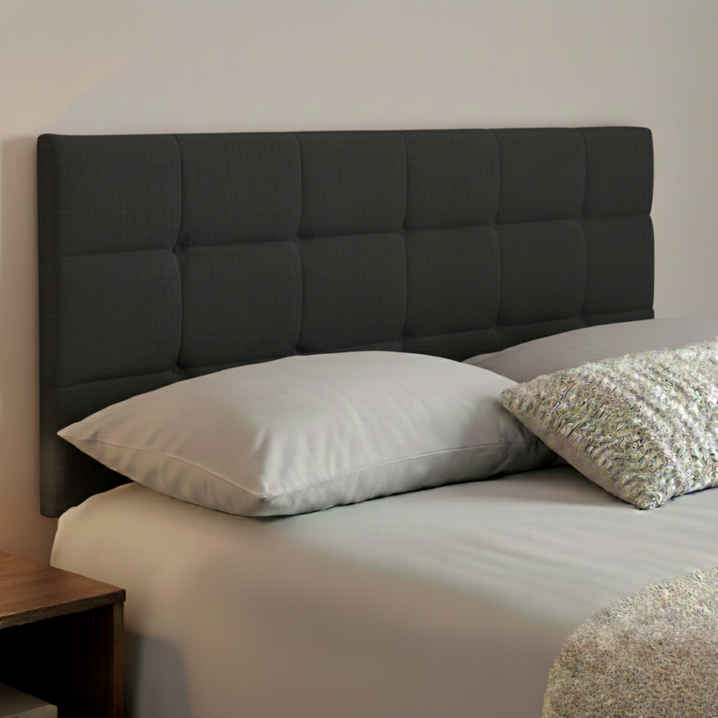 24" Cube Plush Fabric Headboard for Beds | Padded Divan Bed Headboard
