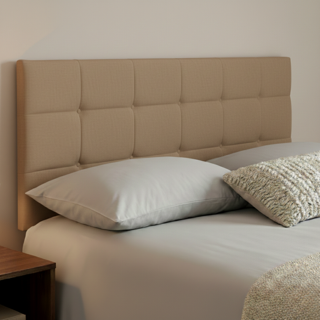 24" Cube Plush Fabric Headboard for Beds | Padded Divan Bed Headboard