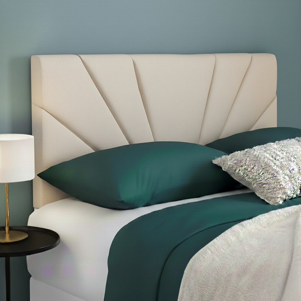 Butterfly Plush Fabric Upholstered Headboard | Padded Divan Bed Headboard | 24" Luxury Headboard