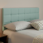 24" Cube Plush Fabric Headboard for Beds | Padded Divan Bed Headboard