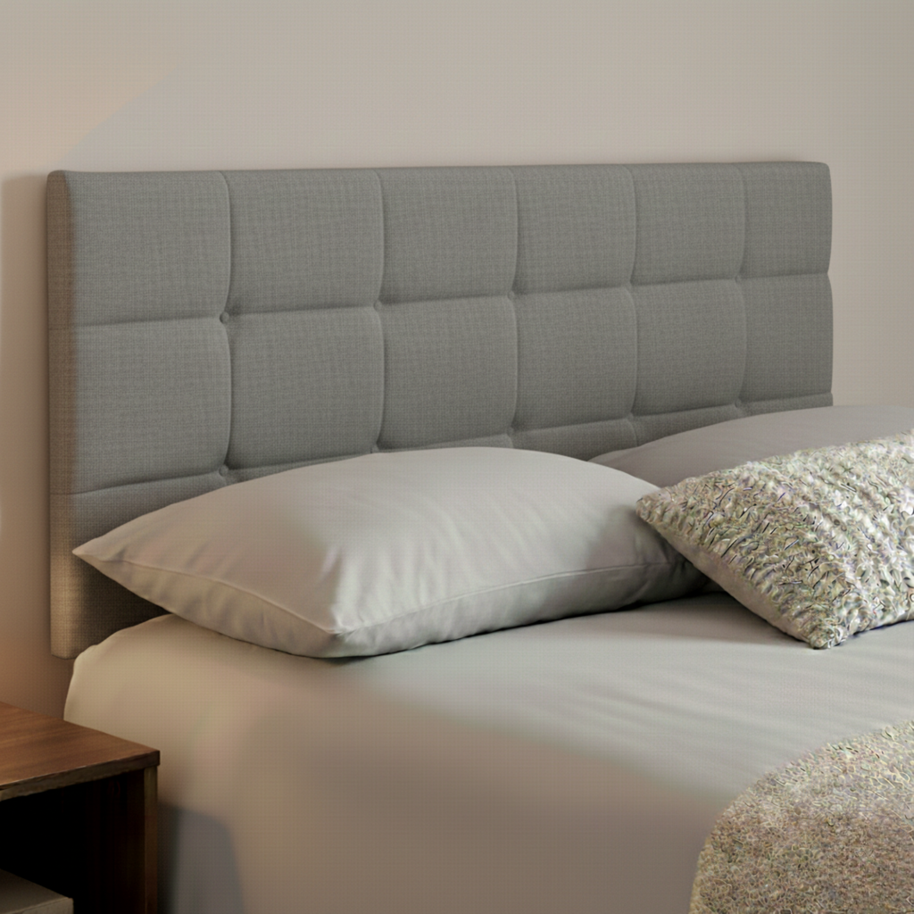 24" Cube Plush Fabric Headboard for Beds | Padded Divan Bed Headboard