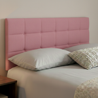 24" Cube Plush Fabric Headboard for Beds | Padded Divan Bed Headboard