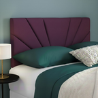Butterfly Plush Fabric Upholstered Headboard | Padded Divan Bed Headboard | 24" Luxury Headboard